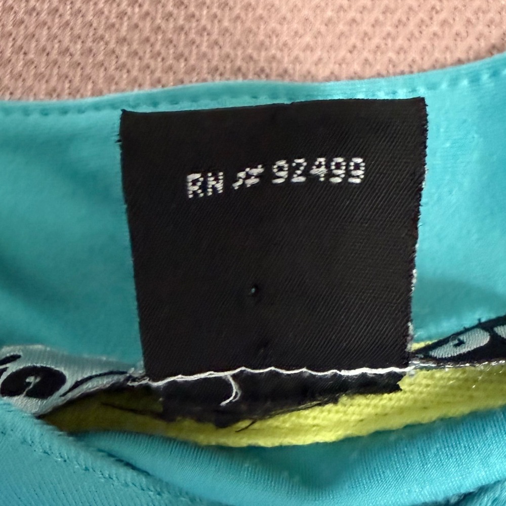 Jamie Sadock Womens Turquoise Brown Abstract Quarter Zip Golf Top Sleeveless S - Picture 8 of 9